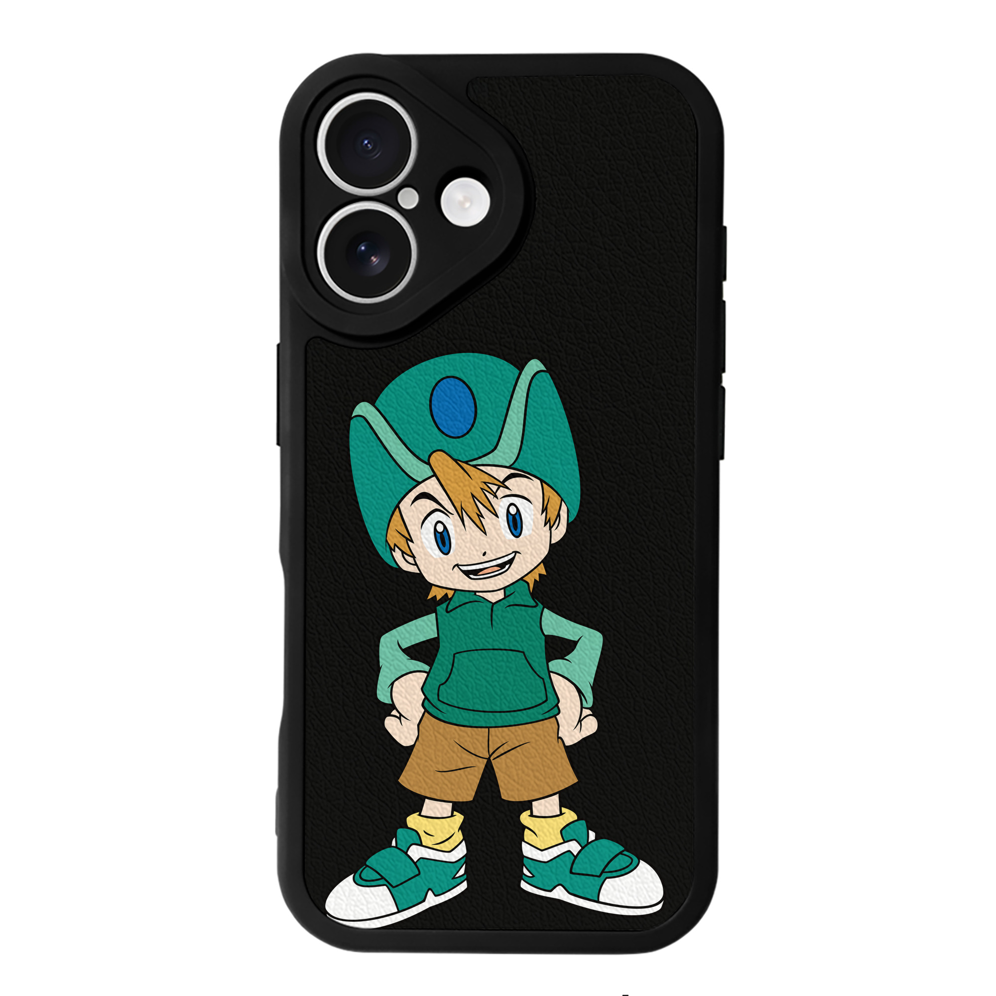 （画像用） Digimon デジタルモンスター/デジモン 【iPhone 16シリーズ対応】シリコンスマホケース（レザー調） 材質：シリコン